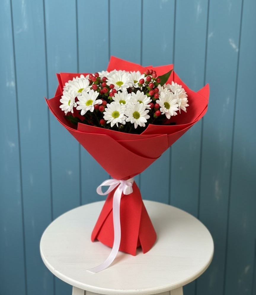 Букет цветов из: Хризантемы в Назии