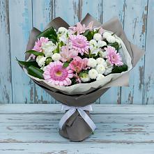 Букет цветов из:  Герберы, Альстромерии и Хризантемы в Назии