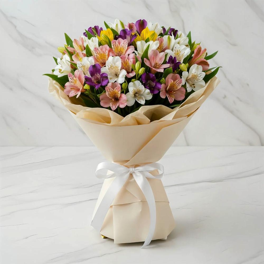 Букет цветов из: Альстромерии в Назии