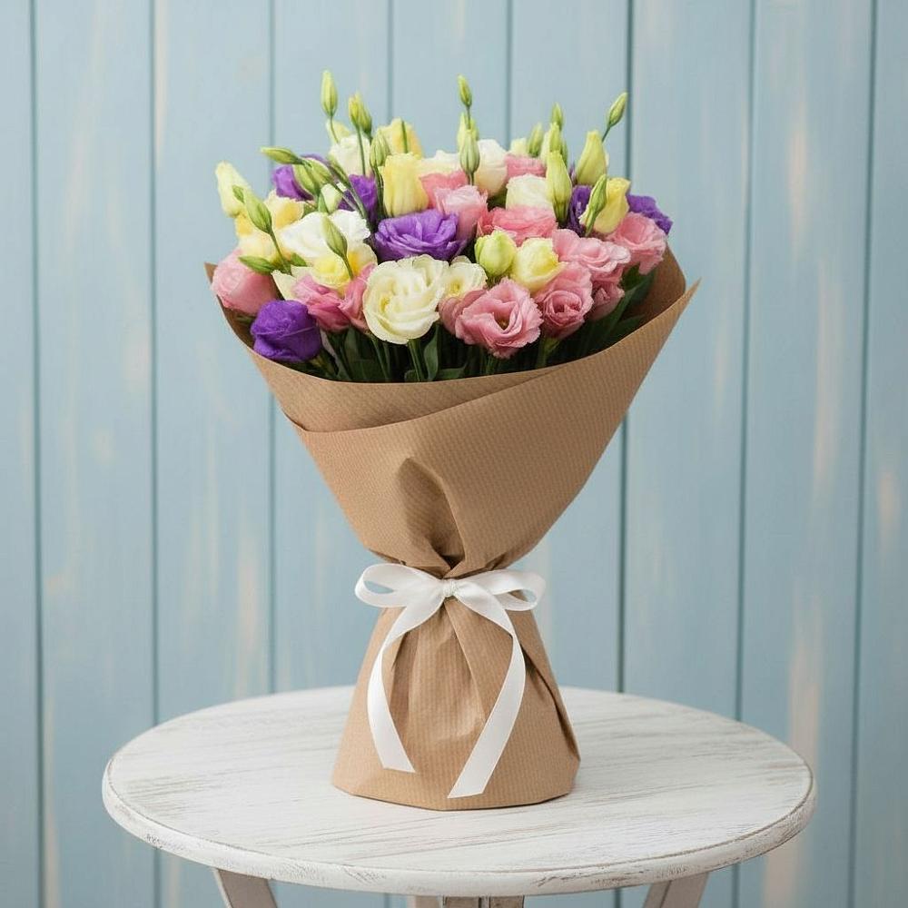 Букет цветов из: Лизиантусы в Назии