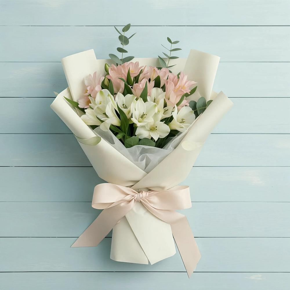 Букет цветов из: Альстромерии в Назии