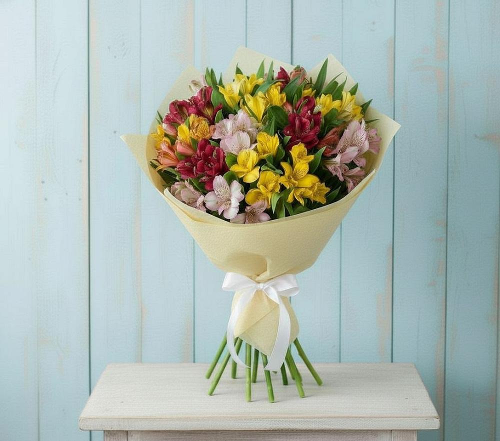 Букет цветов из: Альстромерии в Назии