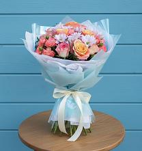 Букет цветов из:  Хризантемы и Розы в Назии