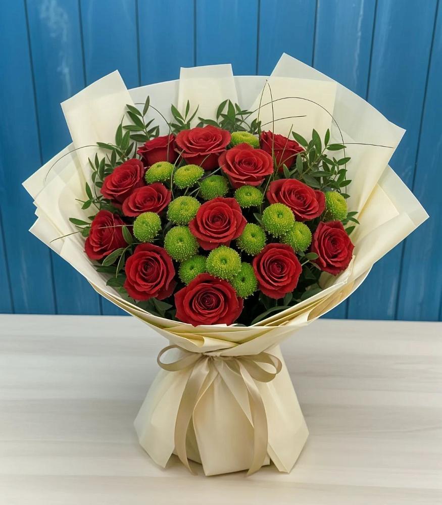 Букет цветов из: Розы и Хризантемы в Назии