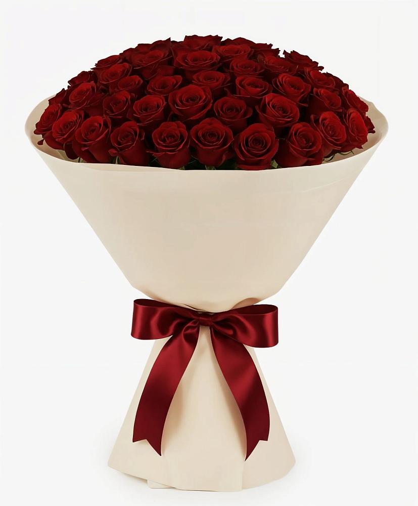 Букет 101 Бордовая роза Блэк Бакарра в Назии