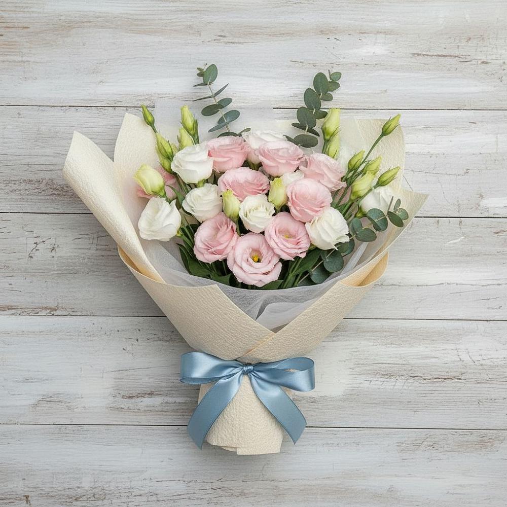 Букет цветов из: Лизиантусы в Назии